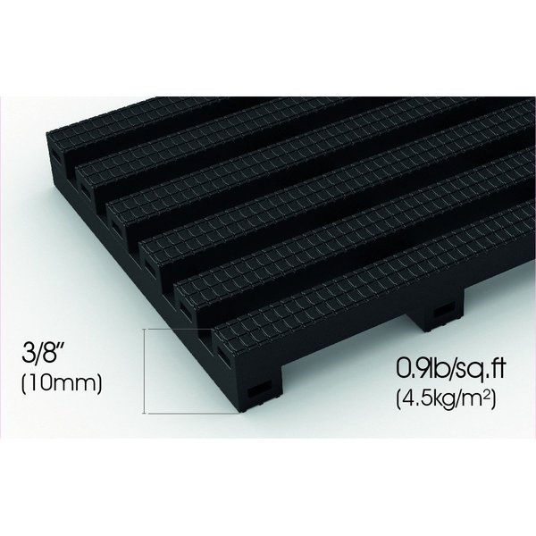 Durable Corp Slip-Resistant, Lightweight Workplace Matting 2'x33' Black HAR2x33BLK